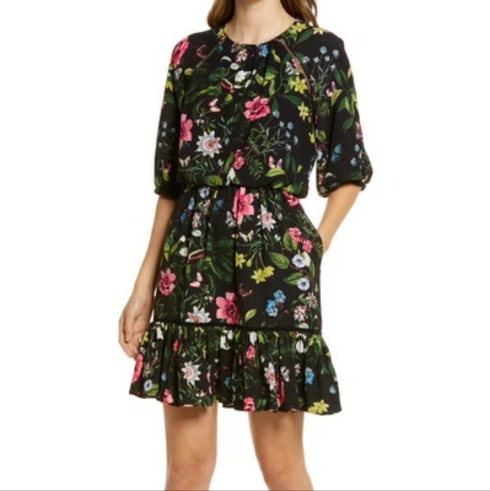 ELIZA J Women's Size Small Floral Crepe Dress New with Tags